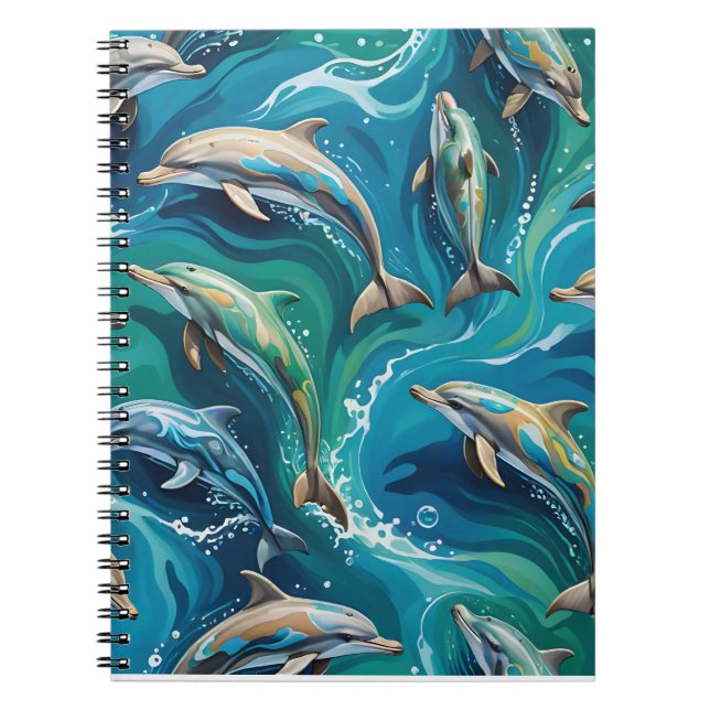 Carnet Les dauphins nagent  (Devant)