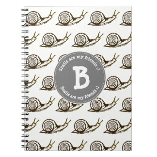 Carnet Les escargots sont mon monogramme d'amis