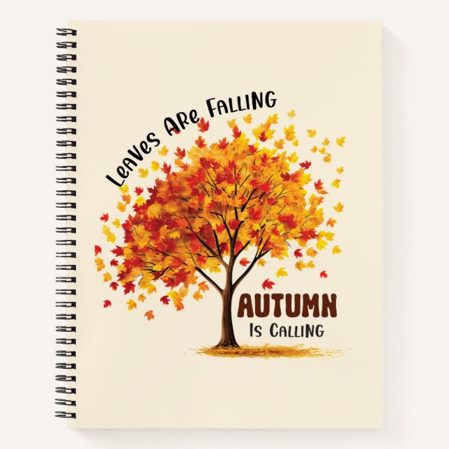 Carnet Les feuilles Tournent, L'Automne Appelle - Chaud A (Devant)