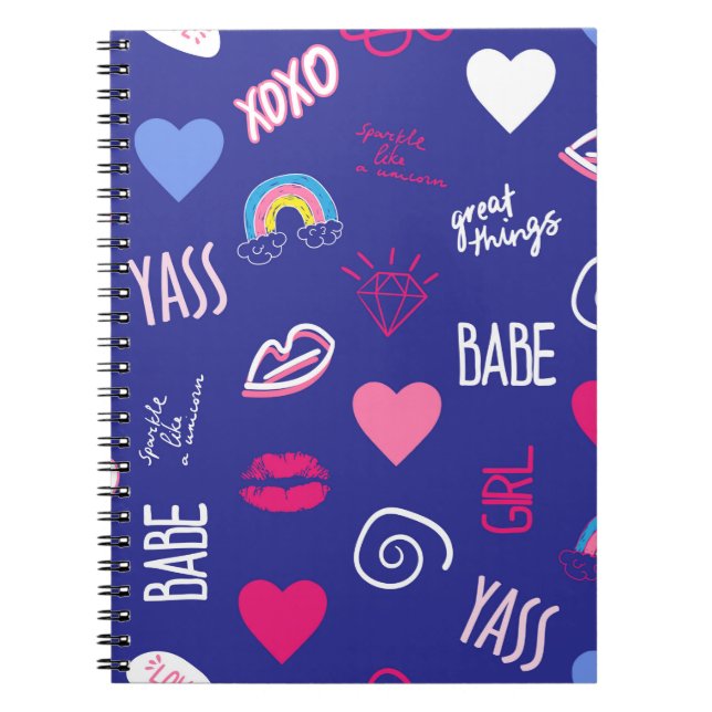 Carnet les filles façonnent un motif sans soudure avec sl (Devant)