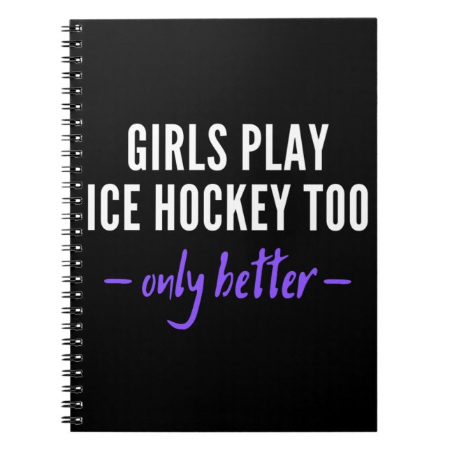 Carnet Les filles jouent aussi au hockey sur glace. C'est (Devant)