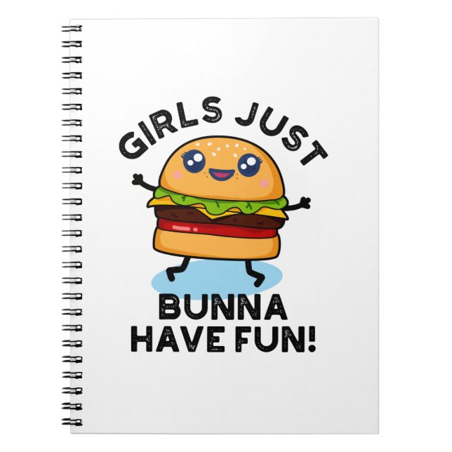 Carnet Les Filles Juste Bunna Ont Amusant Funny Burger Pu (Devant)