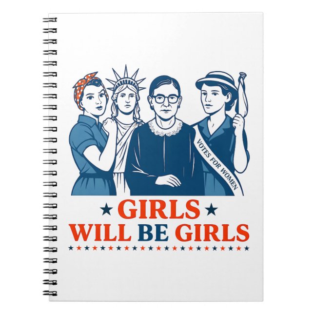 Carnet Les Filles Seront Des Filles 4 juillet Féministes  (Devant)