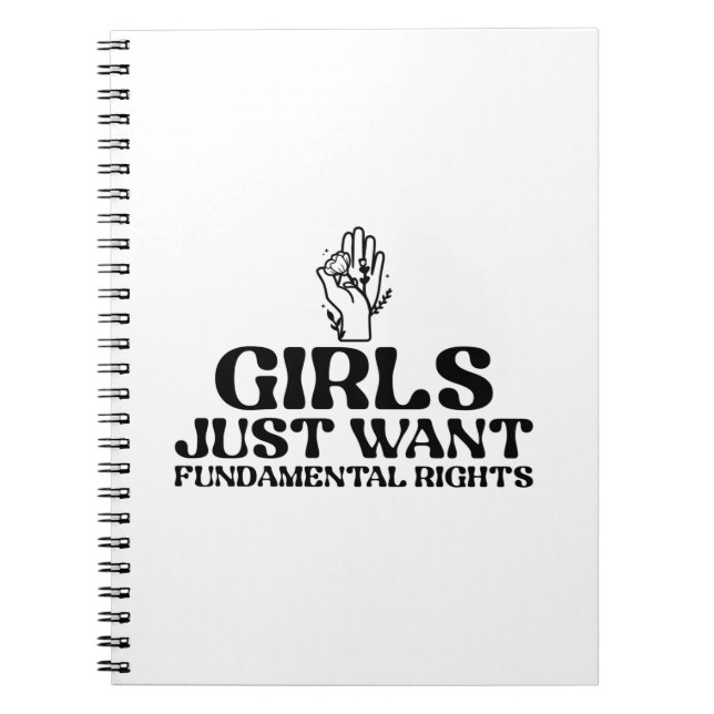 Carnet Les filles veulent juste des droits fondamentaux (Devant)