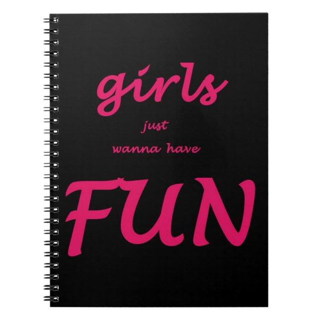Carnet les filles veulent juste s'amuser (Devant)