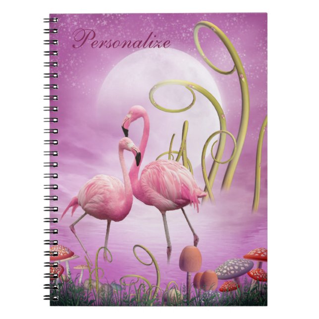 Carnet Les Flamants roses roses lunatiques ont (Devant)