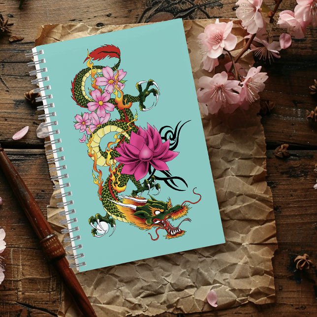 Carnet Les fleurs du Dragon chinois Lotus Chery (Créateur téléchargé)