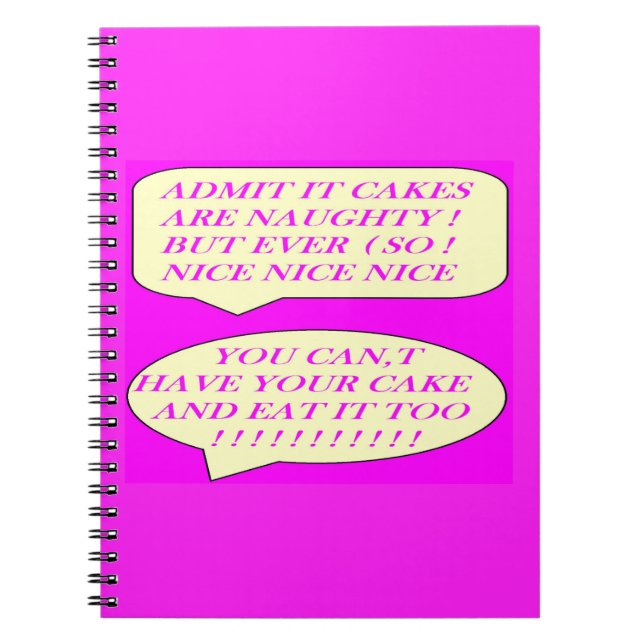 Carnet Les gâteaux sont bons faits pour les amateurs de n (Devant)