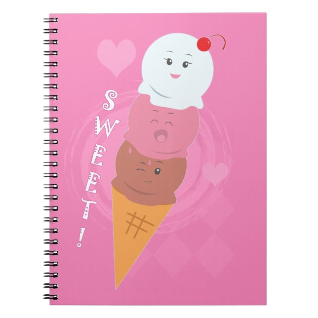 Carnet Les gâteaux sucrés - Cone de crème glacée! (Devant)