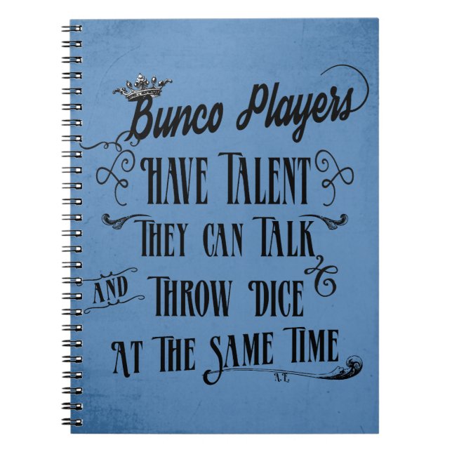 Carnet Les Joueurs De Bunco Ont Du Talent Avec La Couronn (Devant)