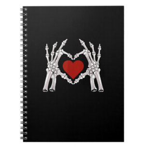 Carnet Les Mains De Squelette Forment Un Coeur Au Coeur R