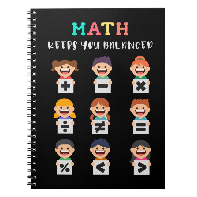Carnet Les mathématiques vous maintiennent en équilibre (Devant)