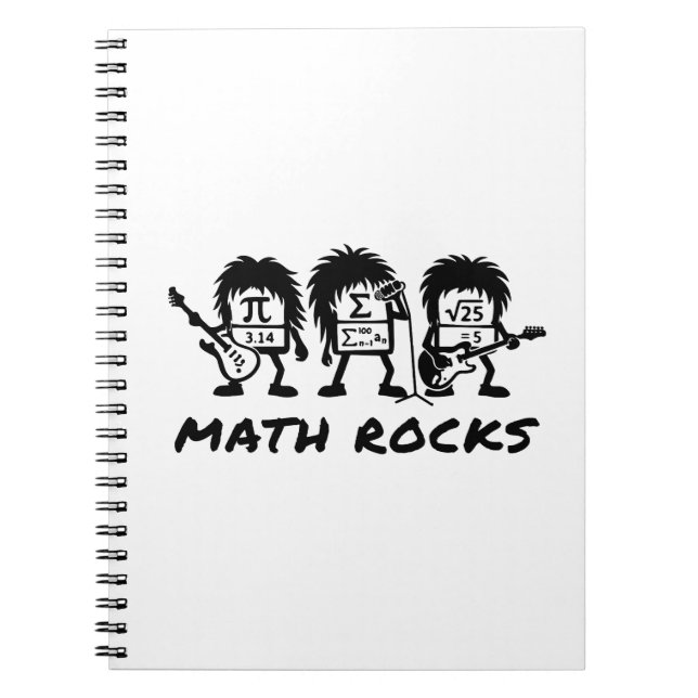 Carnet Les maths déchirent Humour sur le groupe de rock a (Devant)