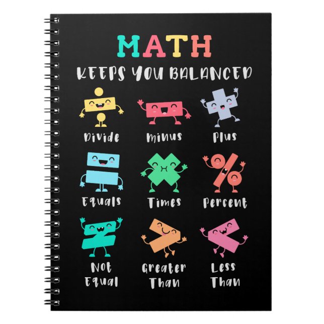 Carnet Les maths vous maintiennent en équilibre (Devant)