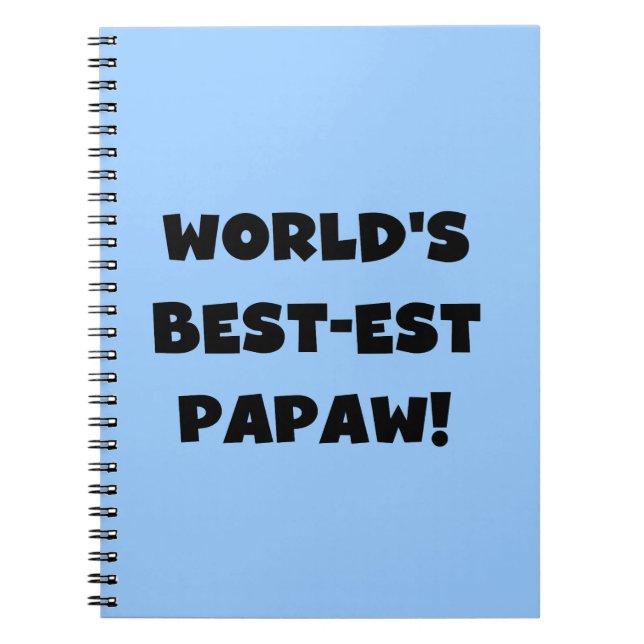 Carnet Les meilleurs cadeaux Papaw du monde de Black Text (Devant)