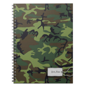 Carnet Les militaires verts d'armée camouflent