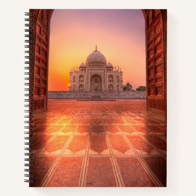 Carnet Les monuments | Taj Mahal, Inde au coucher du sole (Devant)