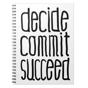 Carnet Les mots de motivation décident commettent