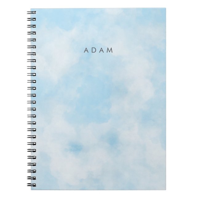 Carnet Les nuages Abstraits Pastel Blue Sky Personnalisen (Devant)