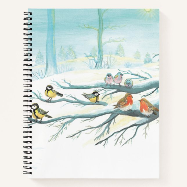 Carnet Les oiseaux forestiers en hiver (Devant)