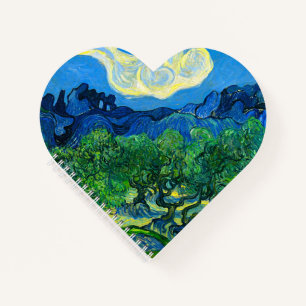 Carnet Les oliviers de Van Gogh dans un paysage montagneu