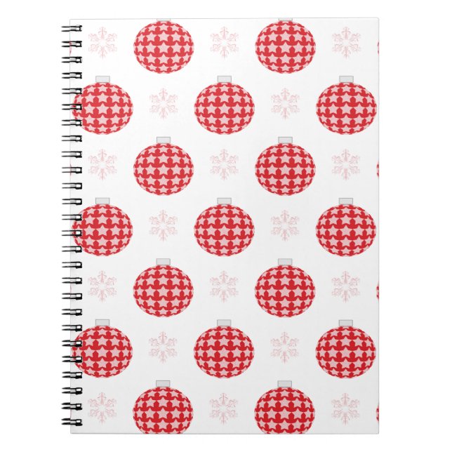 Carnet Les ornements de Noël rouges (Devant)