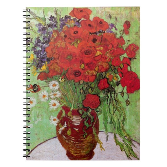 Carnet Les pavots rouges et les marguerites de Vincent va (Devant)