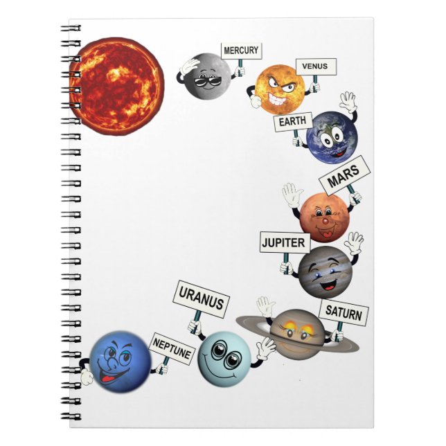 CARNET LES PLANÈTES DANS NOTRE SYSTÈME SOLAIRE (Devant)