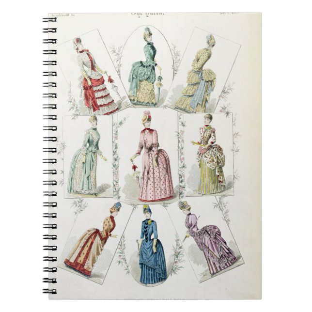 Carnet Les plus défuntes modes de Paris, robes de neuf (Devant)