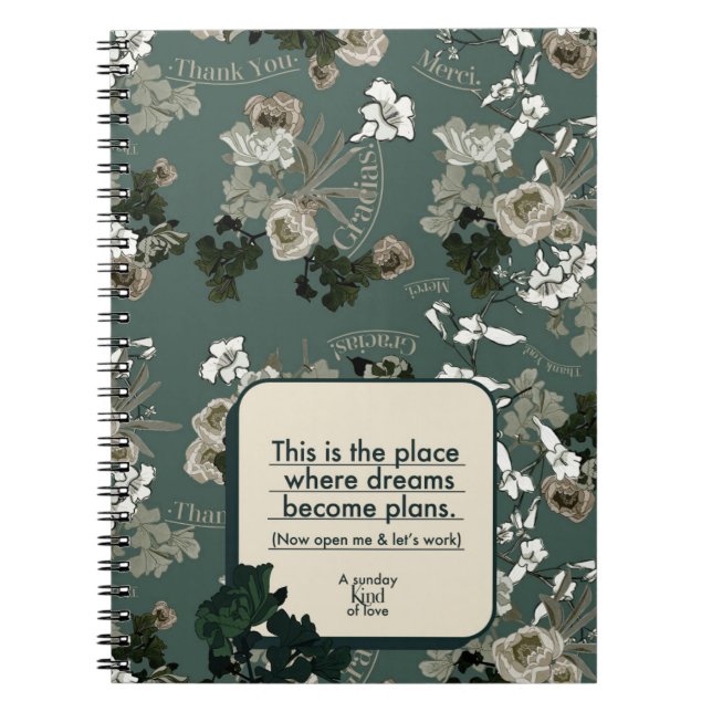 Carnet Les rêves deviennent des plans (Devant)