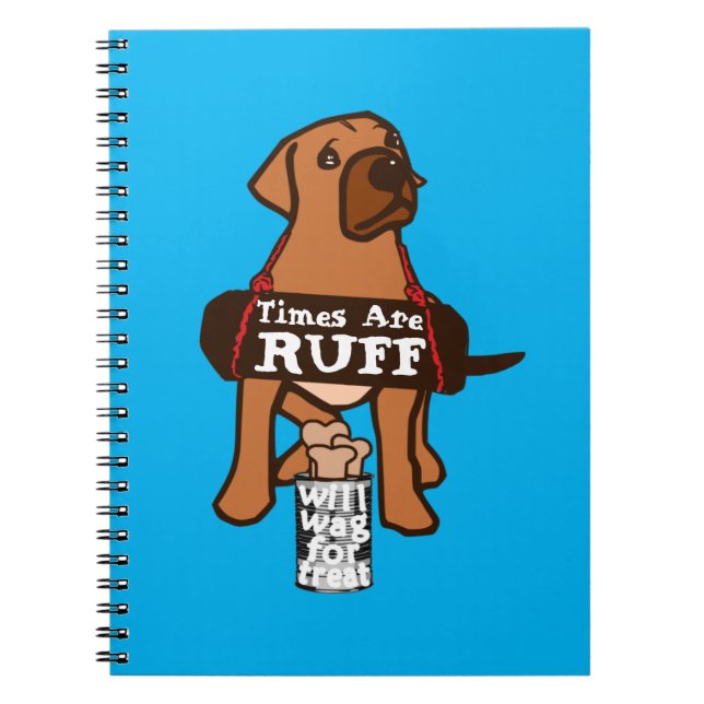 Carnet Les temps brun rousse Chien Chien Rhodesian Ridgeb (Devant)