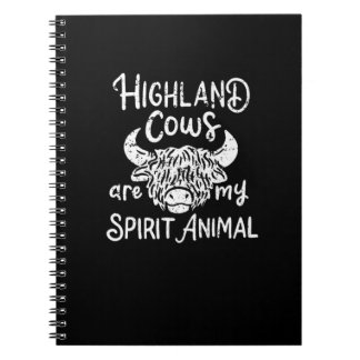 Carnet Les vaches Highland sont mon esprit Animal Scottis