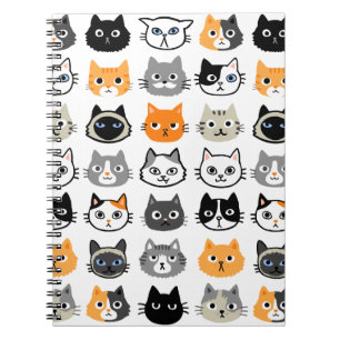 Carnet Les visages des chats Chats mignons, amusants et