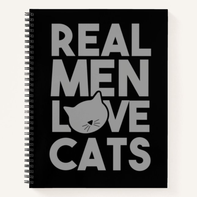 Carnet Les vrais hommes aiment les chats (Devant)