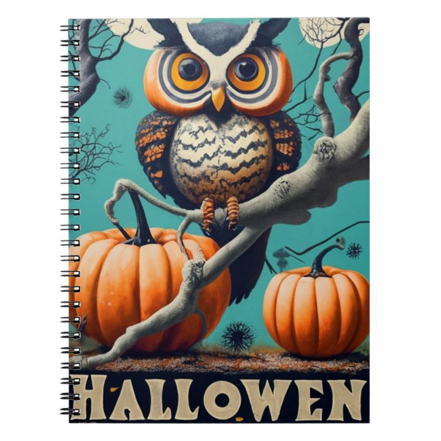 Carnet Les yeux de Owl sur le thème Citrouille d'Hallowee (Devant)