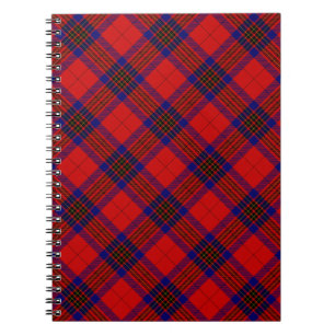Carnet Leslie tartan rouge bleu violet plaid