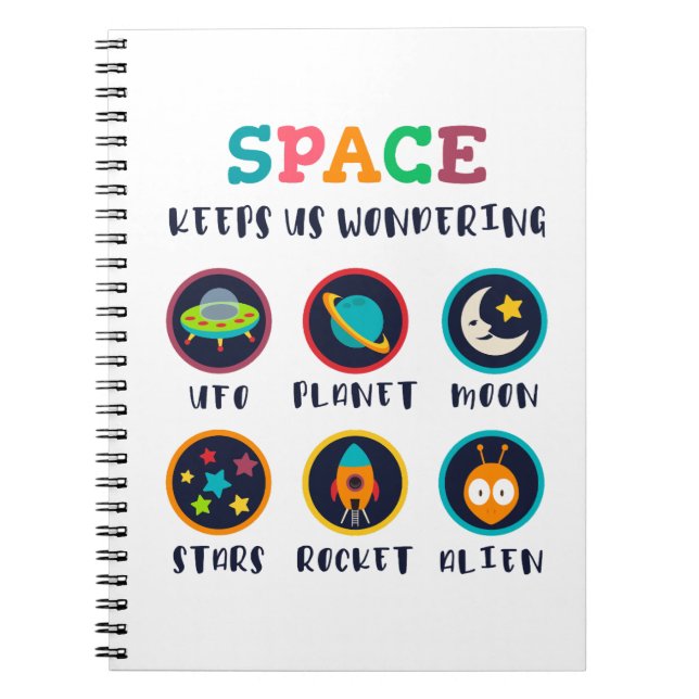 Carnet L'espace nous fait nous poser des questions (Devant)