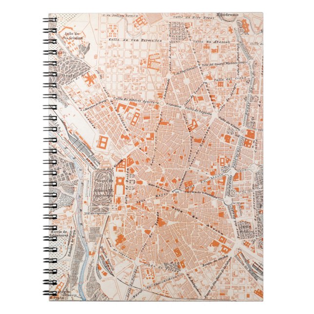 Carnet L'Espagne : Carte de Madrid, C1920 (Devant)