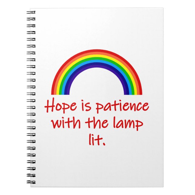 Carnet L'Espoir Est Patience Avec La Lampe Lit (Devant)