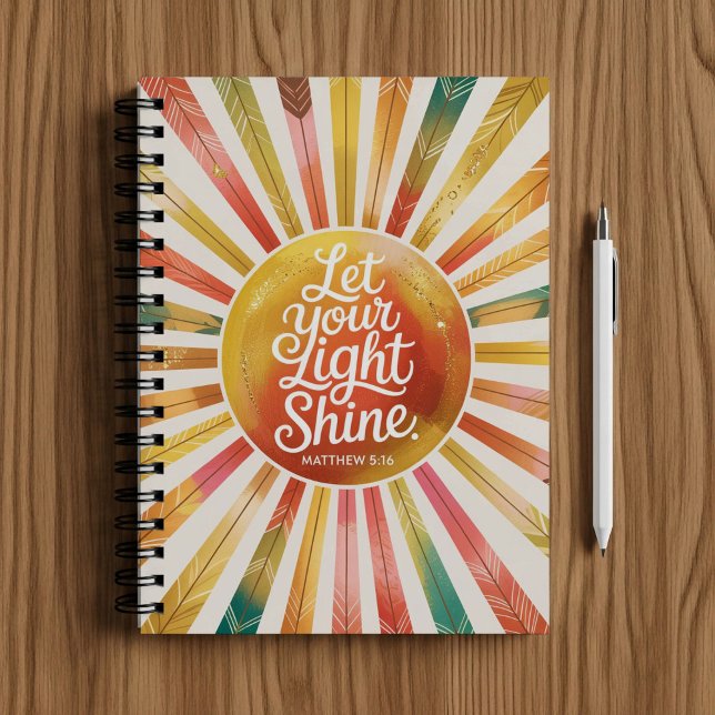 Carnet Let your light shine, Christian faith notebook  (Créateur téléchargé)