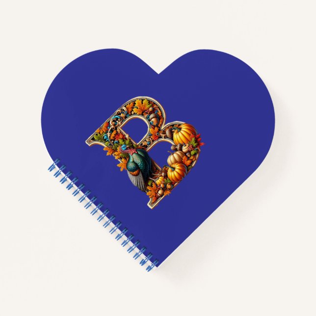 Carnet Letter B in Thanksgiving style (Devant)