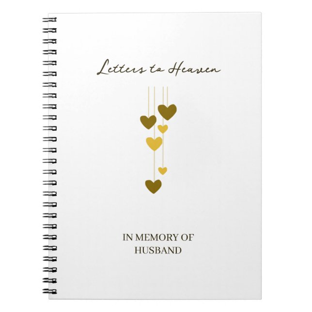 Carnet Letters to Heaven – In Memory Of Husband Custom (Devant)