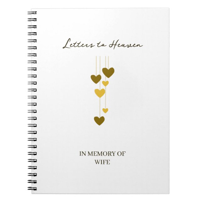 Carnet Letters to Heaven – In Memory Of Wife Personalized (Devant)