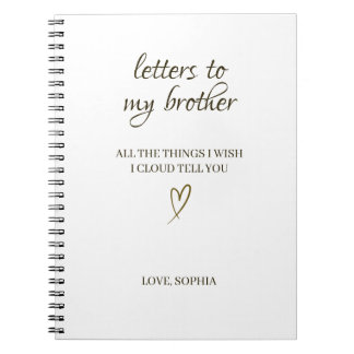 Carnet Letters to My Brother– Personalized Letter
