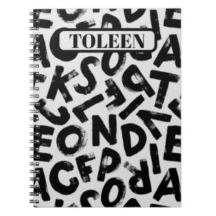 Carnet Lettre alphabet personnalisée Motif