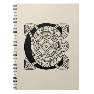Carnet Lettre C Vintage Monogramme de noeud celtique