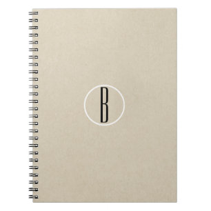 Carnet LETTRE CHIC Brown Kraft LETTRE INITIALE rustique