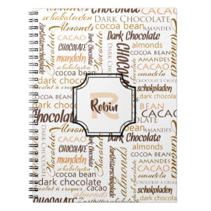 Carnet LETTRE CHOCOholic DE TYPOGRAPHIE MULTILINGUE MONog