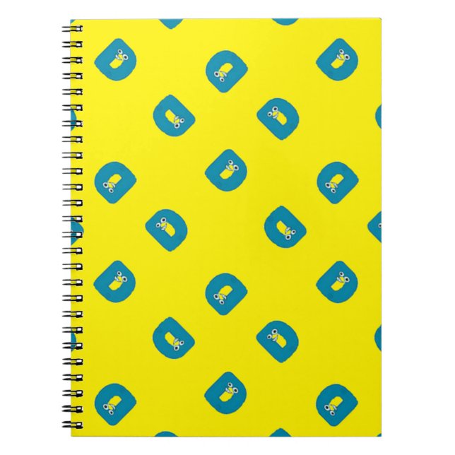 Carnet Lettre D jaune (Devant)
