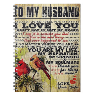 Carnet Lettre d'amour au mari Cadeau Spécial Pour Homme